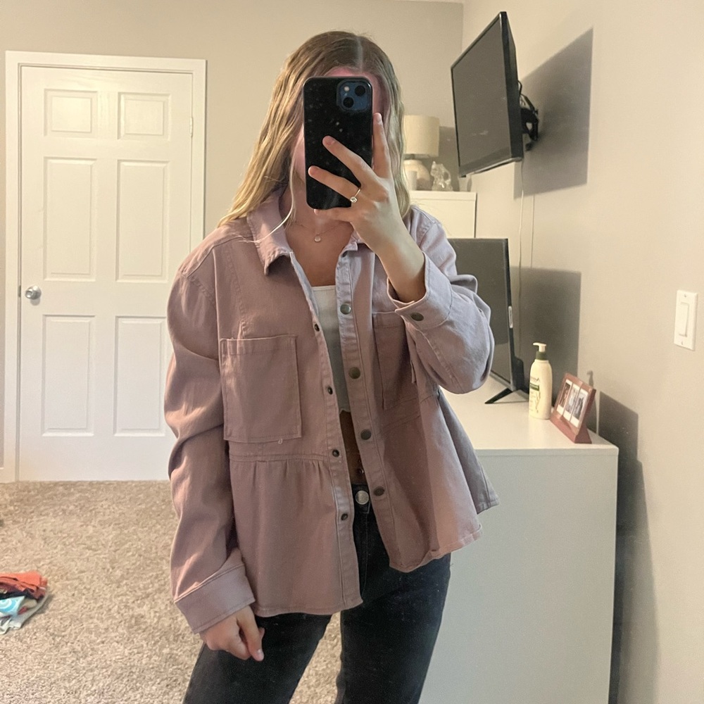 Pink Button Up Jacket
